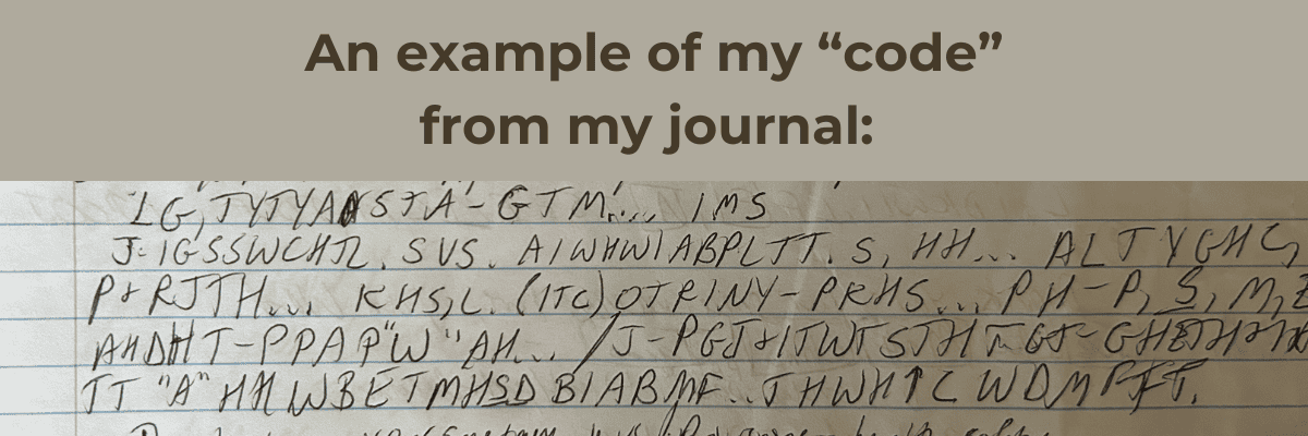 My code from my personal journal